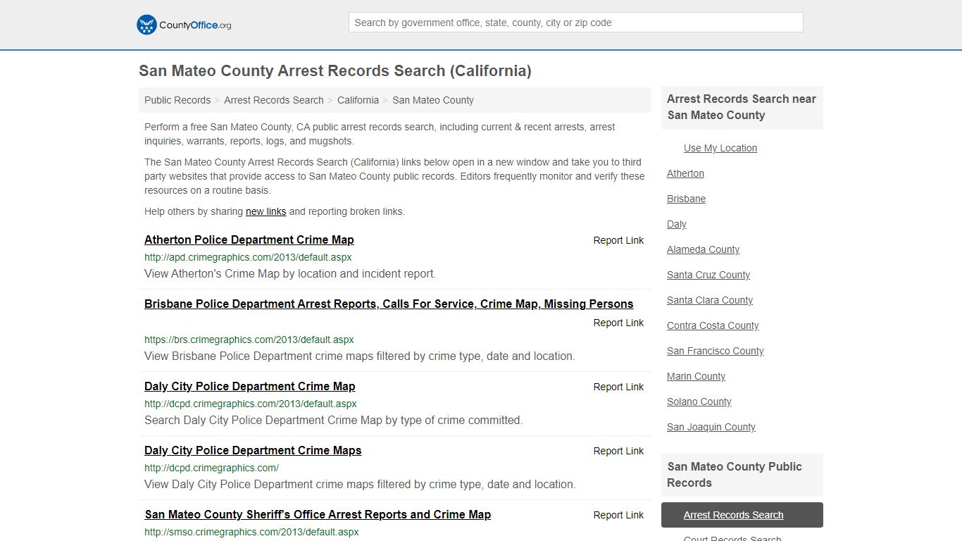 Arrest Records Search - San Mateo County, CA (Arrests ...